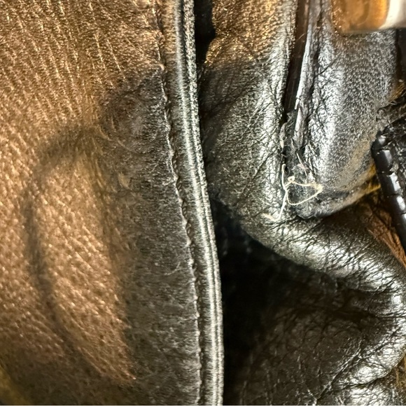 B. MAKOWSKY Black Leather Shoulder Bag Hobo Slouchy Chunky Magnetic Closure - Picture 14 of 16